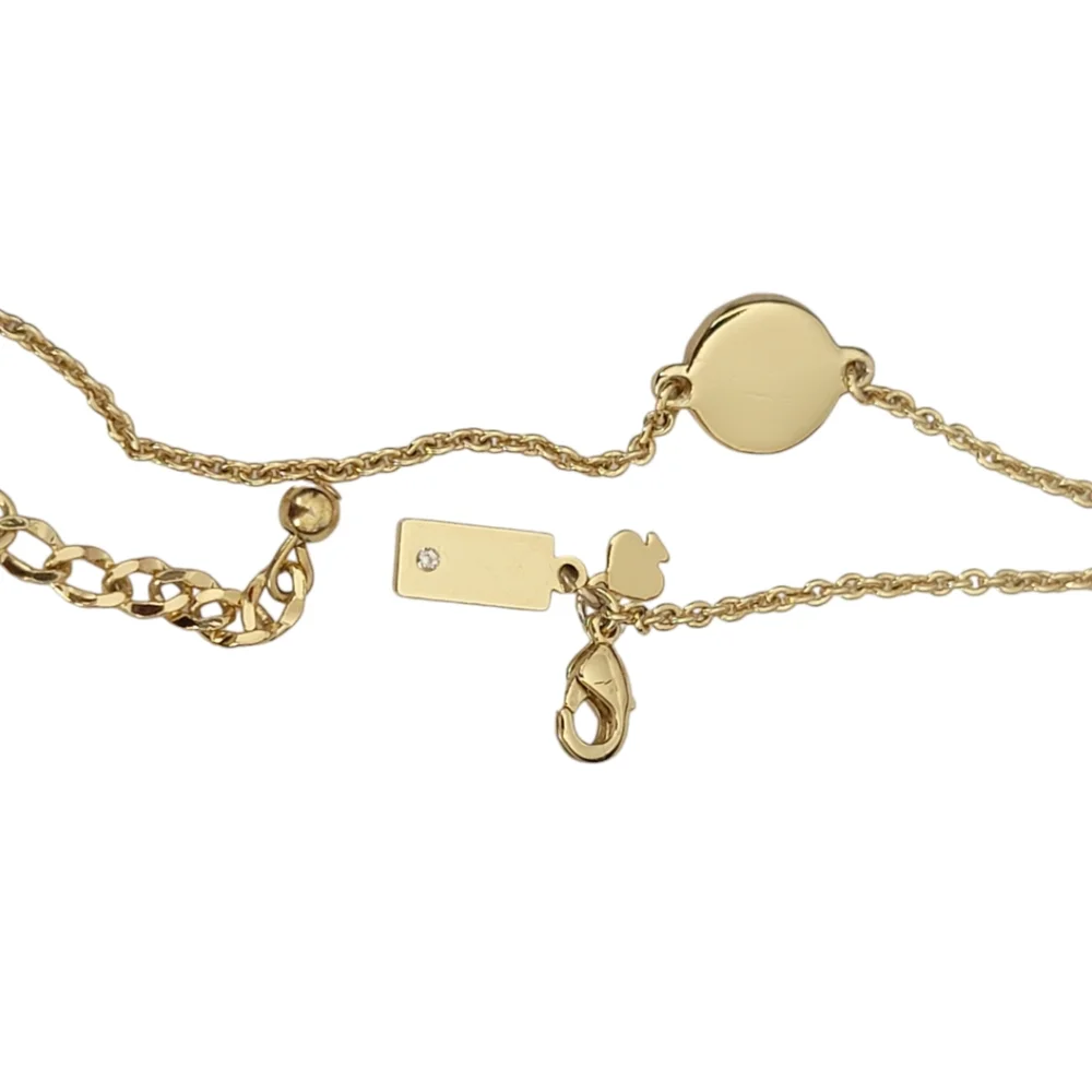 kate spade gold tone crystal disc chain bracelet - Picture 8 of 11